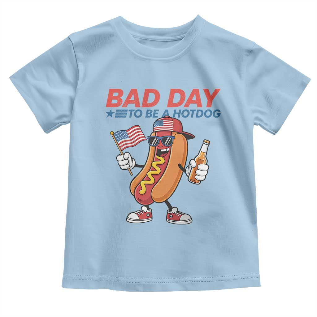 Bad Day To Be A Hot Dog Toddler T Shirt Funny BBQ Grilling 4th of July