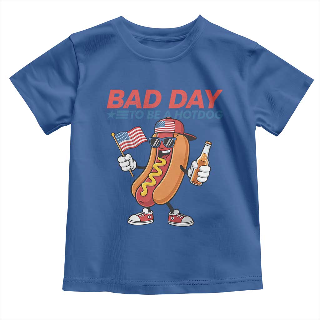 Bad Day To Be A Hot Dog Toddler T Shirt Funny BBQ Grilling 4th of July