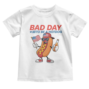 Bad Day To Be A Hot Dog Toddler T Shirt Funny BBQ Grilling 4th of July