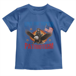 I Put The Tism In Patriotism Toddler T Shirt Raccoon Bald Eagle 4th of July USA