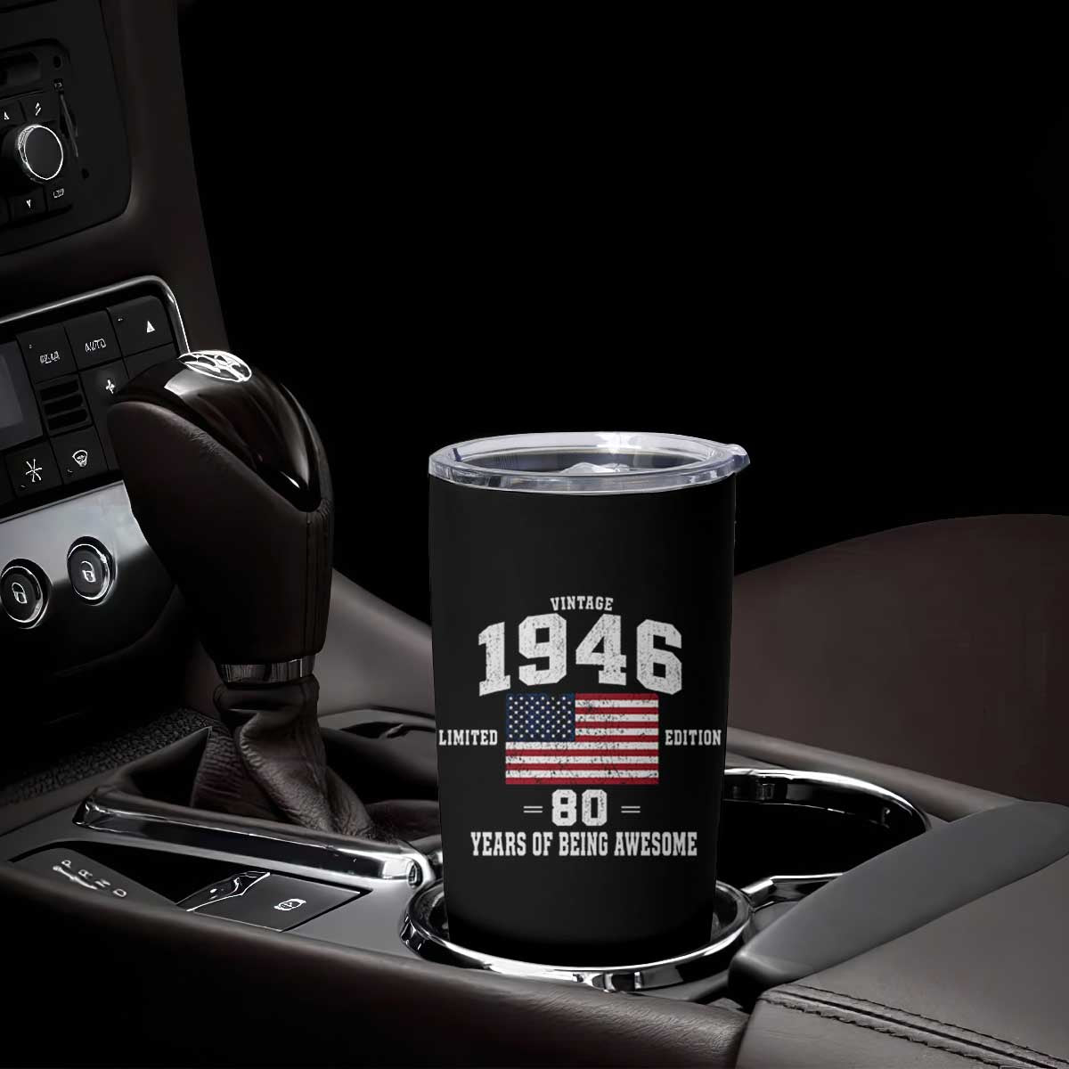 80th Birthday Tumbler Cup Vintage 1946 Limited Edition 80 Years Of Being Awesome USA Flag