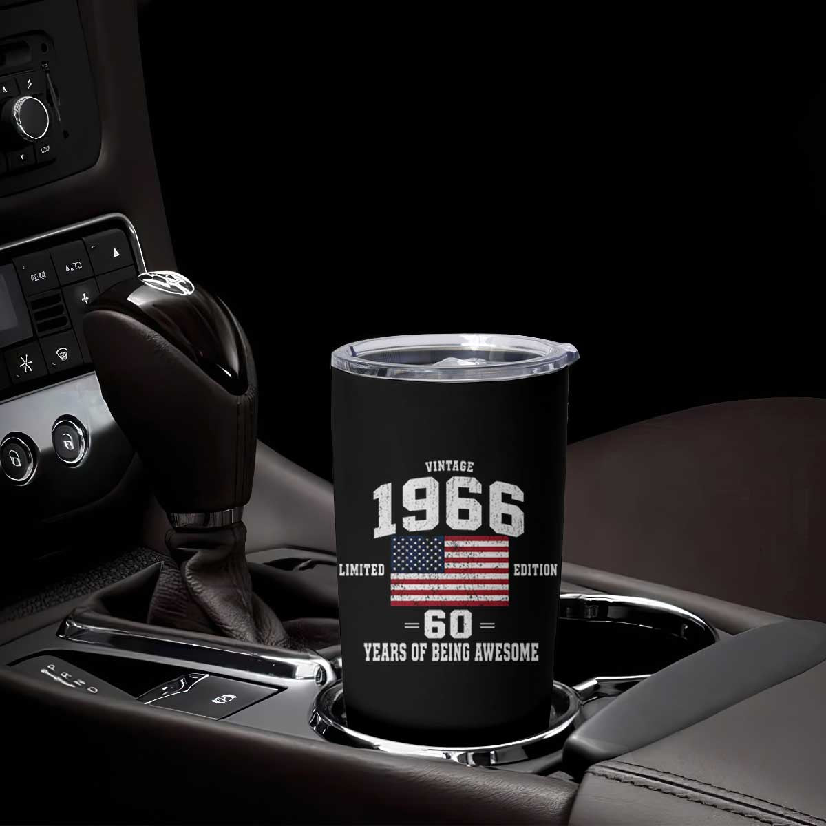 60th Birthday Tumbler Cup Vintage 1966 Limited Edition 60 Years Of Being Awesome USA Flag