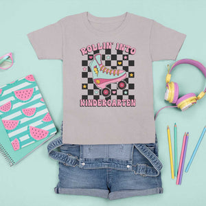 Rolling Into Kindergarten T Shirt For Kid Back To School Roller Skating Girl TS11 Ice Gray Print Your Wear