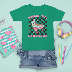 Rolling Into Kindergarten T Shirt For Kid Back To School Roller Skating Girl TS11 Irish Green Print Your Wear