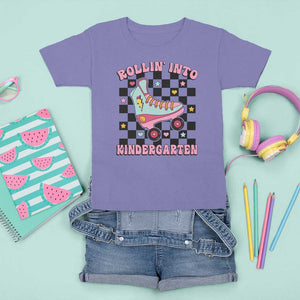 Rolling Into Kindergarten T Shirt For Kid Back To School Roller Skating Girl TS11 Violet Print Your Wear