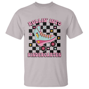 Rolling Into Kindergarten T Shirt Back To School Roller Skating Girl TS11 Ice Gray Print Your Wear