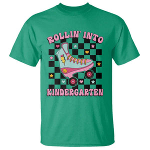 Rolling Into Kindergarten T Shirt Back To School Roller Skating Girl TS11 Irish Green Print Your Wear