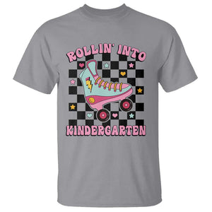 Rolling Into Kindergarten T Shirt Back To School Roller Skating Girl TS11 Sport Gray Print Your Wear