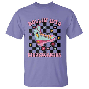 Rolling Into Kindergarten T Shirt Back To School Roller Skating Girl TS11 Violet Print Your Wear