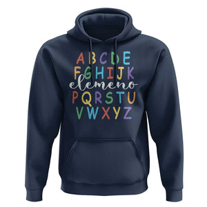 Funny ABC Elemeno Alphabet Hoodie Teacher Back To School TS11 Navy Print Your Wear