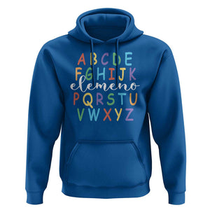 Funny ABC Elemeno Alphabet Hoodie Teacher Back To School TS11 Royal Blue Print Your Wear