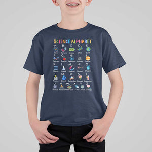 Science T Shirt For Kid Alphabet Physical Is All Around Us Teacher TS11 Navy Print Your Wear