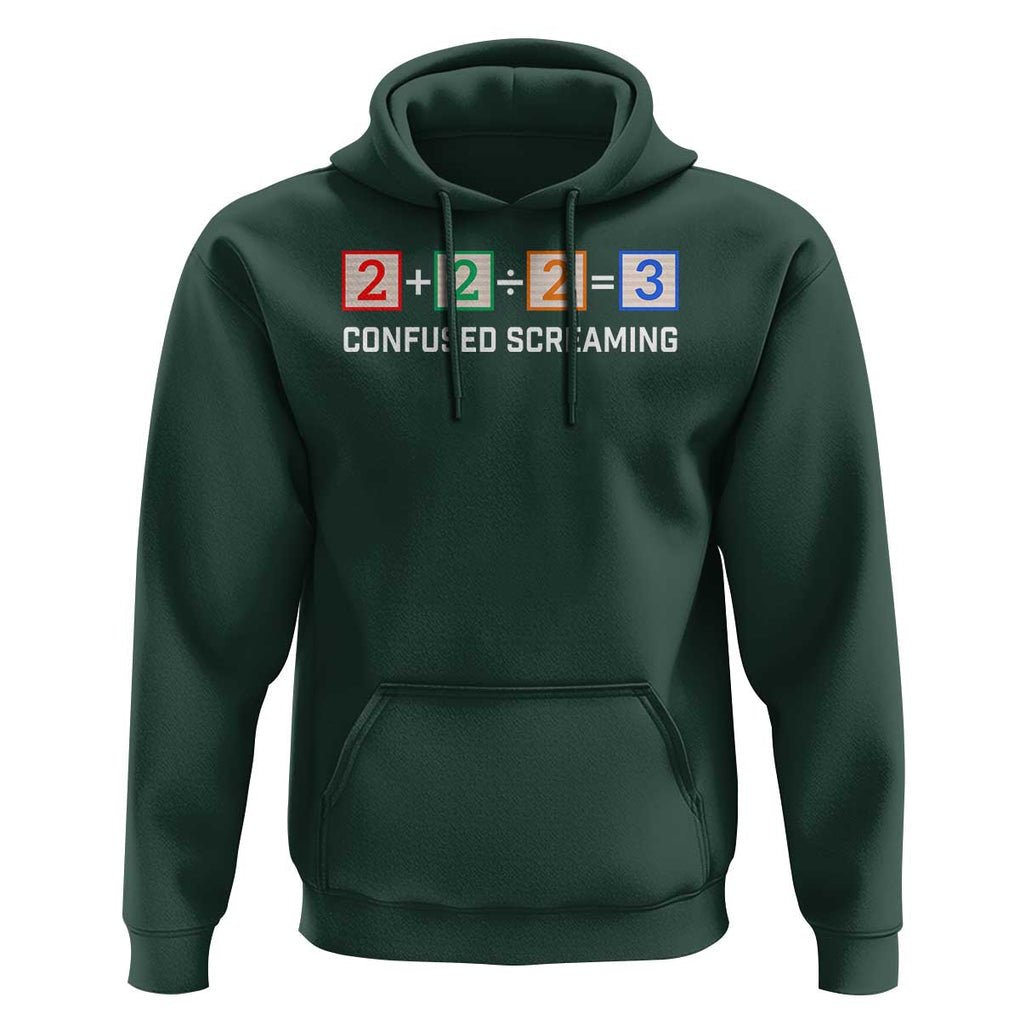 Funny Math Hoodie Addition Division Subtraction Equals Baby Block TS11 Dark Forest Green Print Your Wear