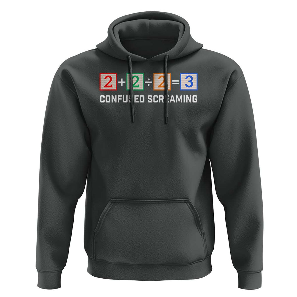 Funny Math Hoodie Addition Division Subtraction Equals Baby Block TS11 Dark Heather Print Your Wear