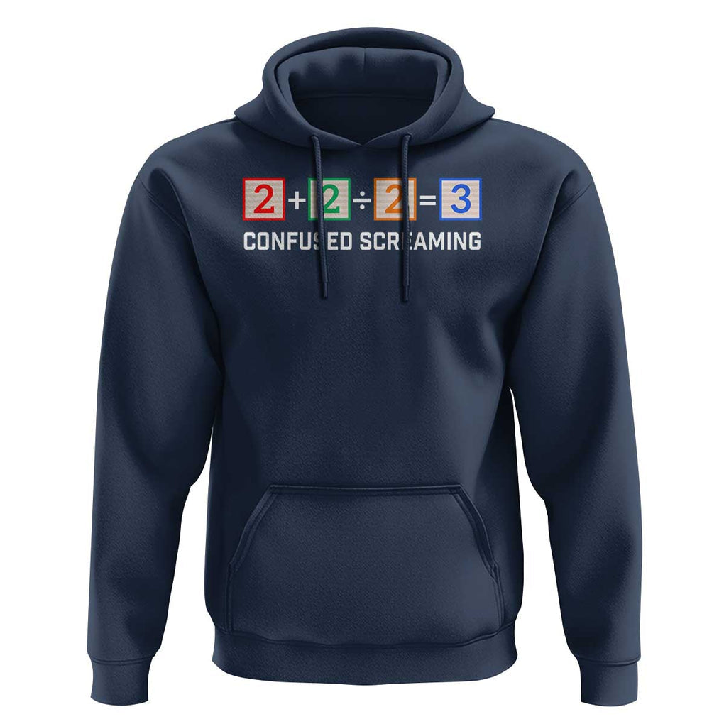 Funny Math Hoodie Addition Division Subtraction Equals Baby Block TS11 Navy Print Your Wear