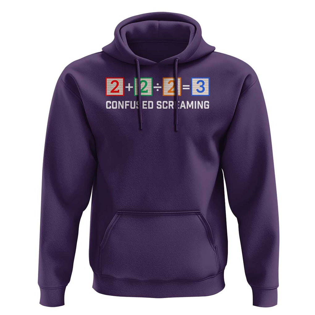 Funny Math Hoodie Addition Division Subtraction Equals Baby Block TS11 Purple Print Your Wear