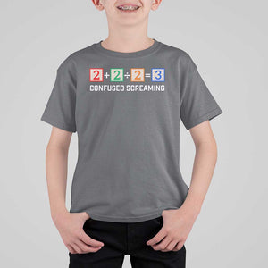 Funny Math T Shirt For Kid Addition Division Subtraction Equals Baby Block TS11 Charcoal Print Your Wear