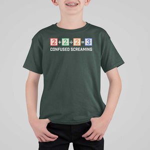 Funny Math T Shirt For Kid Addition Division Subtraction Equals Baby Block TS11 Dark Forest Green Print Your Wear