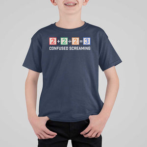 Funny Math T Shirt For Kid Addition Division Subtraction Equals Baby Block TS11 Navy Print Your Wear