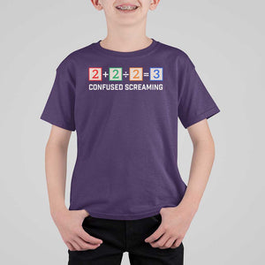 Funny Math T Shirt For Kid Addition Division Subtraction Equals Baby Block TS11 Purple Print Your Wear