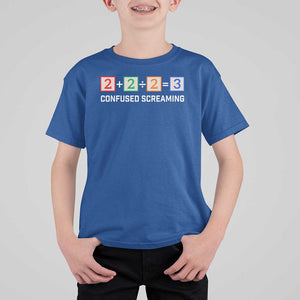 Funny Math T Shirt For Kid Addition Division Subtraction Equals Baby Block TS11 Royal Blue Print Your Wear
