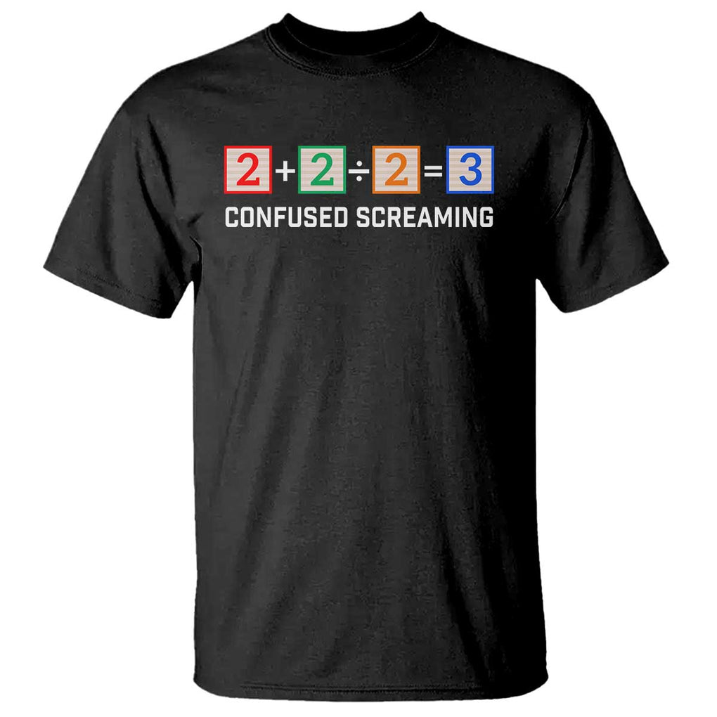 Funny Math T Shirt Addition Division Subtraction Equals Baby Block TS11 Black Print Your Wear