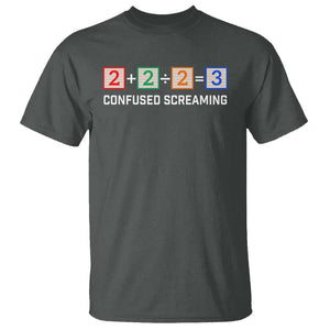 Funny Math T Shirt Addition Division Subtraction Equals Baby Block TS11 Dark Heather Print Your Wear