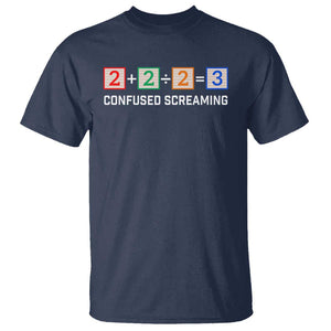 Funny Math T Shirt Addition Division Subtraction Equals Baby Block TS11 Navy Print Your Wear