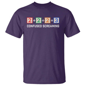 Funny Math T Shirt Addition Division Subtraction Equals Baby Block TS11 Purple Print Your Wear