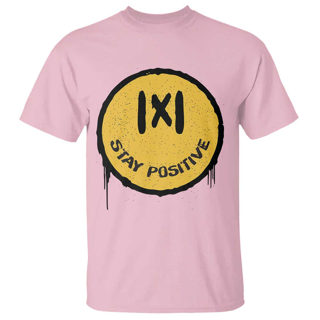 Funny Math Teacher T Shirt Stay Positive Back To School Absolute Value TS11 Light Pink Print Your Wear