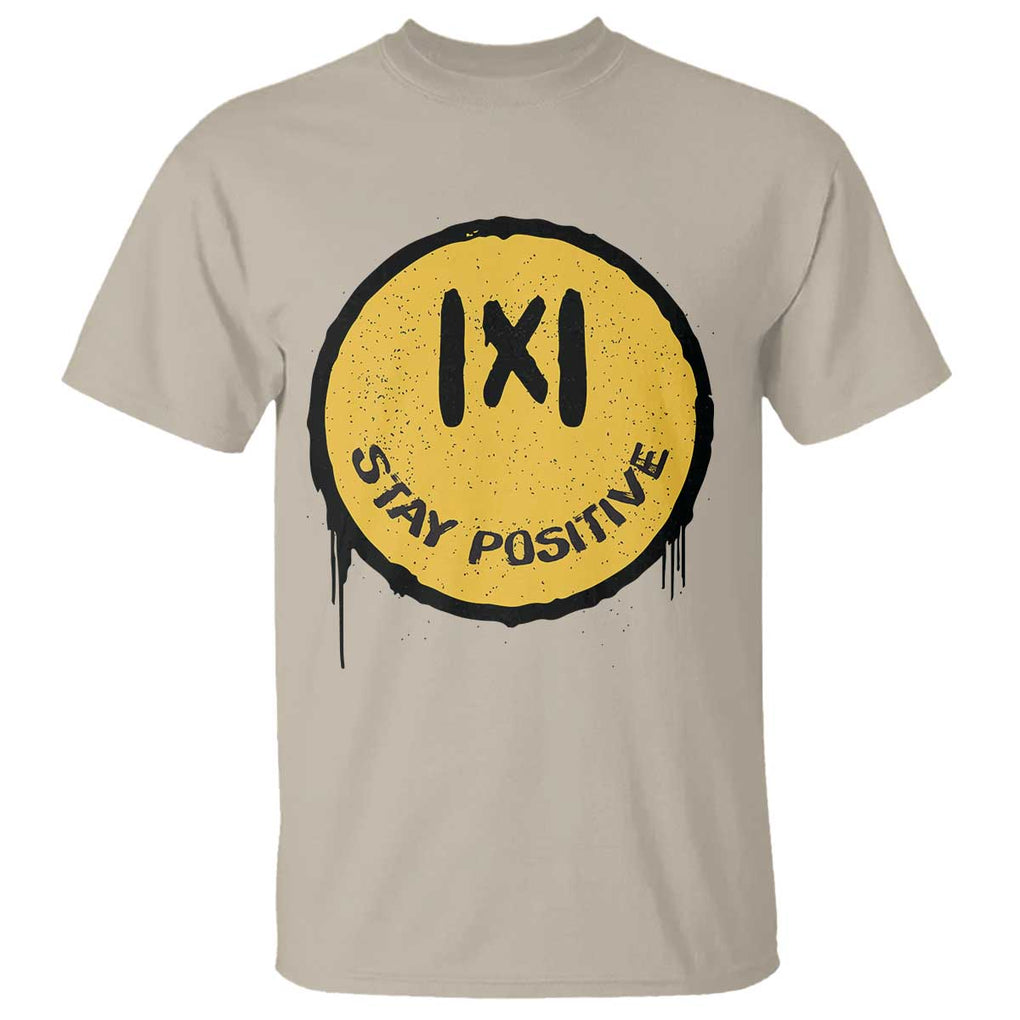Funny Math Teacher T Shirt Stay Positive Back To School Absolute Value TS11 Sand Print Your Wear