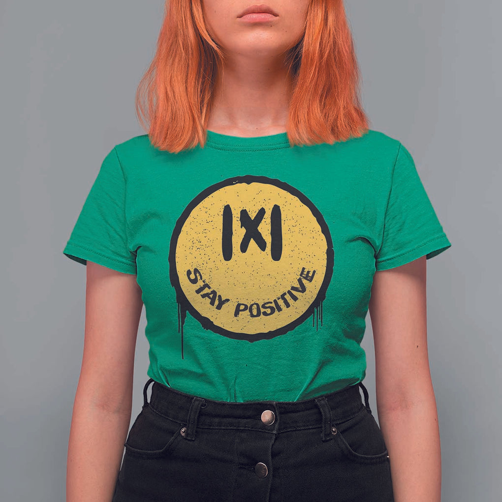 Funny Math Teacher T Shirt For Women Stay Positive Back To School Absolute Value TS11 Irish Green Print Your Wear