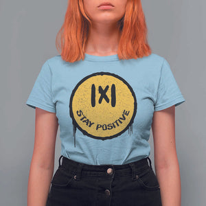 Funny Math Teacher T Shirt For Women Stay Positive Back To School Absolute Value TS11 Light Blue Print Your Wear
