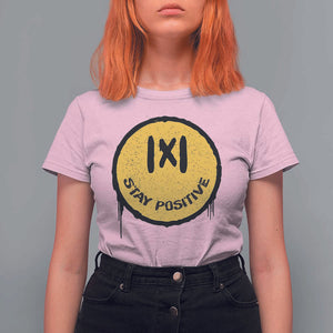 Funny Math Teacher T Shirt For Women Stay Positive Back To School Absolute Value TS11 Light Pink Print Your Wear