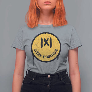 Funny Math Teacher T Shirt For Women Stay Positive Back To School Absolute Value TS11 Sport Gray Print Your Wear