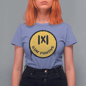 Funny Math Teacher T Shirt For Women Stay Positive Back To School Absolute Value TS11 Violet Print Your Wear