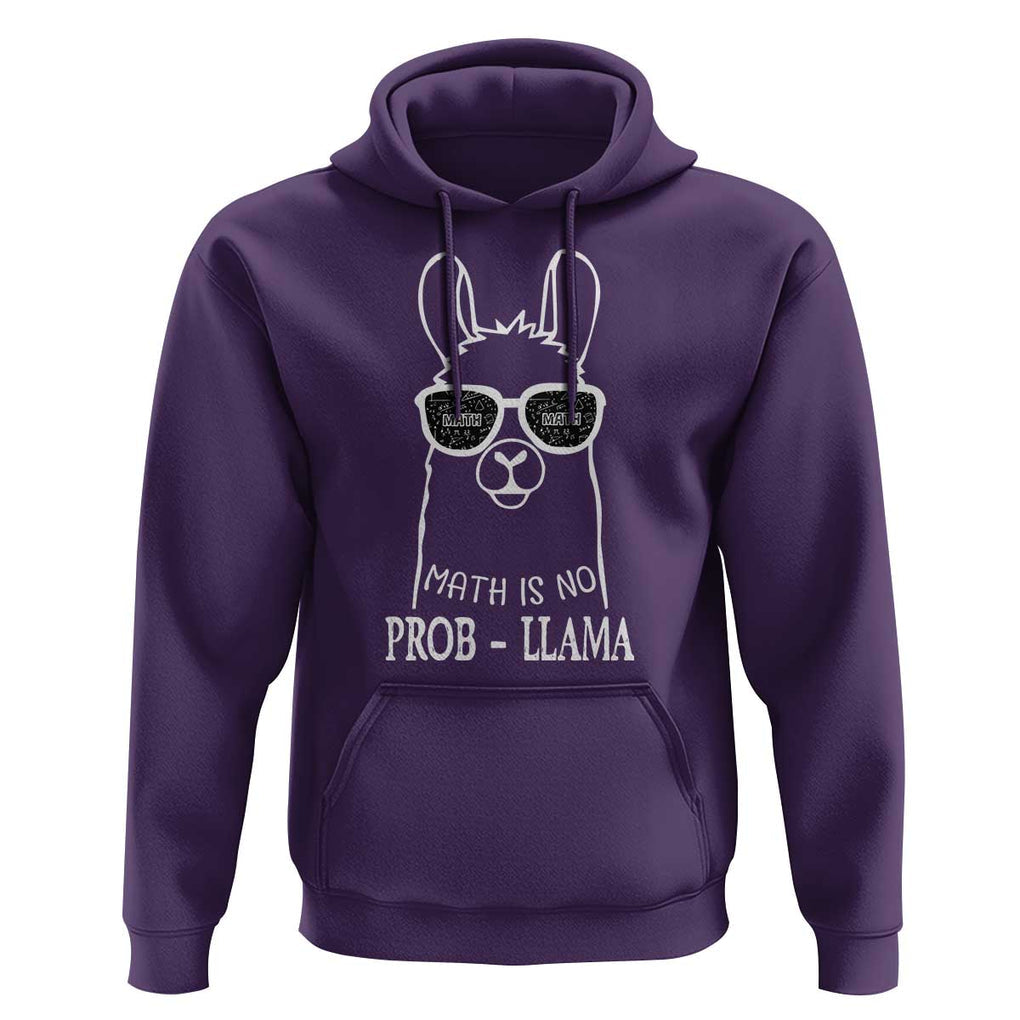 Funny Math Llama Hoodie Math Is No Problem Back To School TS11 Purple Print Your Wear