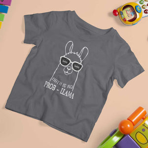 Funny Math Llama T Shirt For Kid Math Is No Problem Back To School TS11 Charcoal Print Your Wear