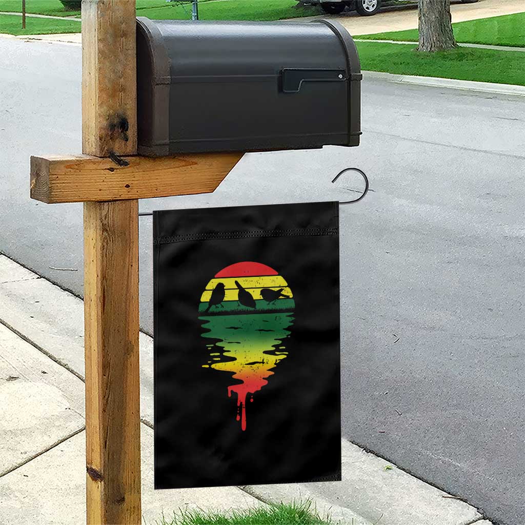 Funny Three Birds Garden Flag Rasta Sunset Reggae Music Jamaica Reflection TS11 Print Your Wear