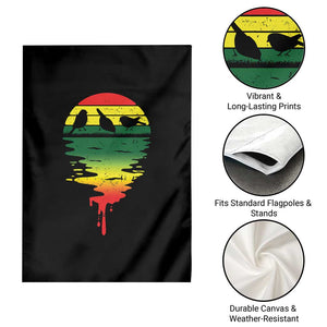 Funny Three Birds Garden Flag Rasta Sunset Reggae Music Jamaica Reflection TS11 Print Your Wear