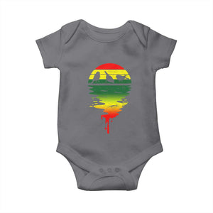 Three Birds Baby Onesie Rasta Sunset Reggae Music Jamaica Reflection TS11 Charcoal Print Your Wear