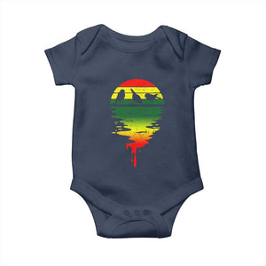 Three Birds Baby Onesie Rasta Sunset Reggae Music Jamaica Reflection TS11 Navy Print Your Wear