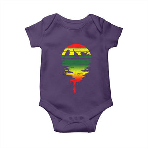 Three Birds Baby Onesie Rasta Sunset Reggae Music Jamaica Reflection TS11 Purple Print Your Wear