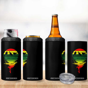 Three Birds 4 in 1 Can Cooler Tumbler Rasta Sunset Reggae Music Jamaica Reflection TS11 Print Your Wear