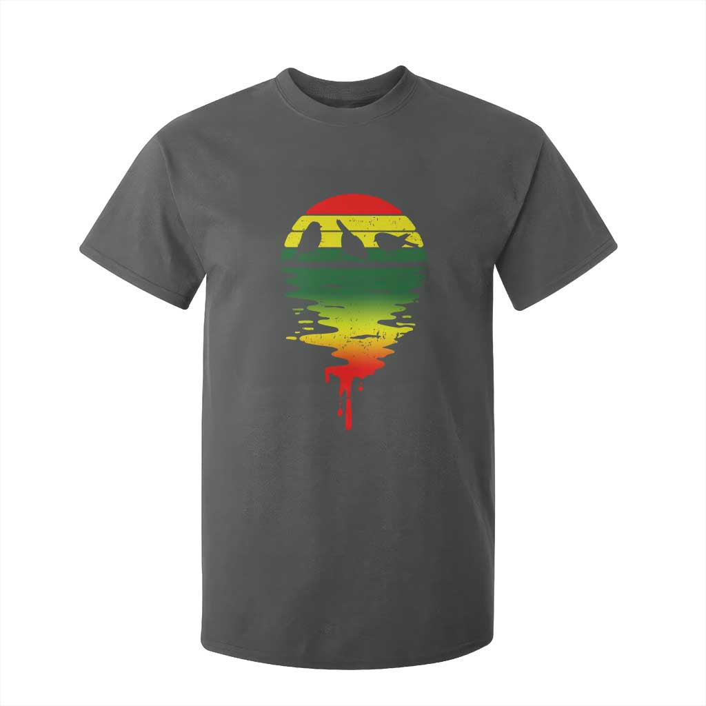Three Birds T Shirt For Kid Rasta Sunset Reggae Music Jamaica Reflection TS11 Dark Heather Print Your Wear