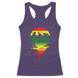 Three Birds Racerback Tank Top Rasta Sunset Reggae Music Jamaica Reflection TS11 Purple Print Your Wear
