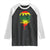 Three Birds Raglan Shirt Rasta Sunset Reggae Music Jamaica Reflection TS11 Black White Print Your Wear