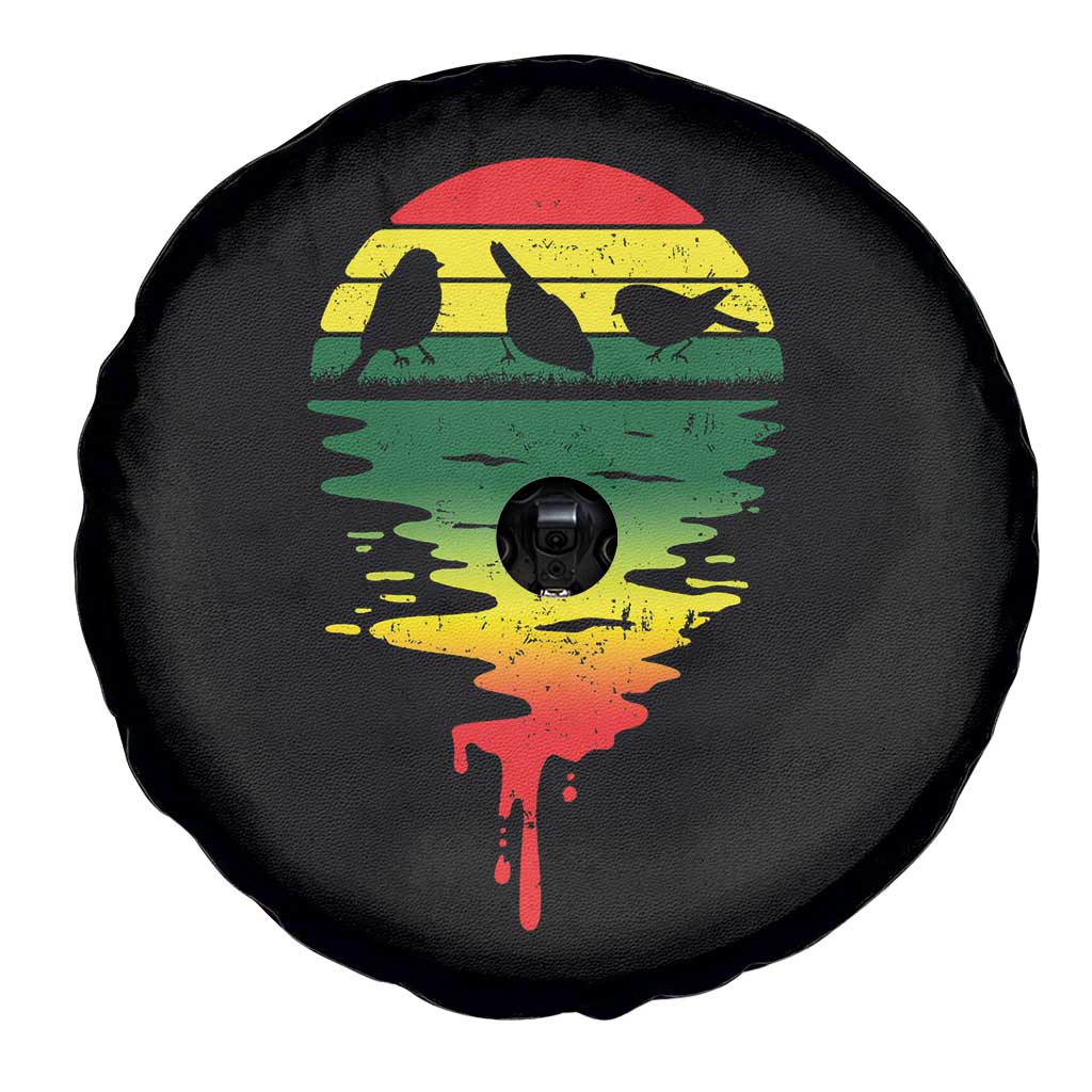 Three Birds Spare Tire Cover Rasta Sunset Reggae Music Jamaica Reflection TS11 Print Your Wear