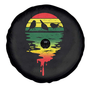 Three Birds Spare Tire Cover Rasta Sunset Reggae Music Jamaica Reflection TS11 Print Your Wear