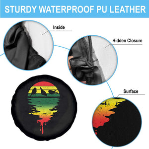 Three Birds Spare Tire Cover Rasta Sunset Reggae Music Jamaica Reflection TS11 Print Your Wear